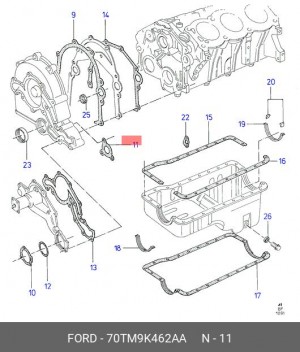 Прокладка 70TM9K462AA FORD