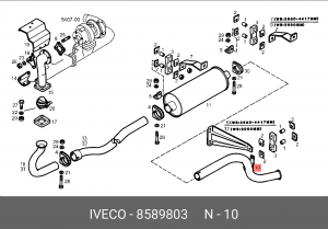 Выпускной трубопровод 8589803 IVECO