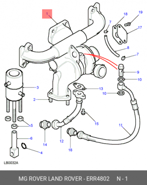 Компрессор, наддув ERR4802 MG ROVER LAND ROVER