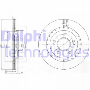 Тормозной диск BG3814 DELPHI