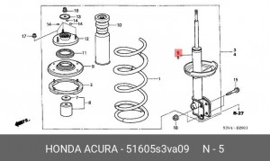 Амортизатор подвески 51605S3VA09 HONDA