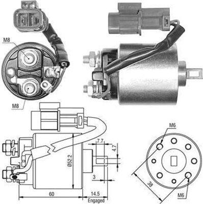 Тяговое реле, стартер 940113050399 MAGNETI MARELLI