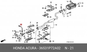 Лямбда-зонд 36531P72A02 HONDA