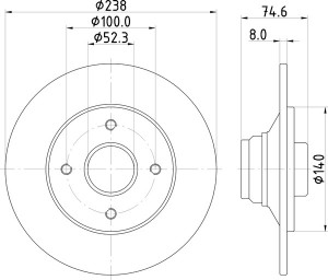 Тормозной диск MDC874 MINTEX