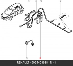 Блок управления, система зажигания 6025408988 RENAULT