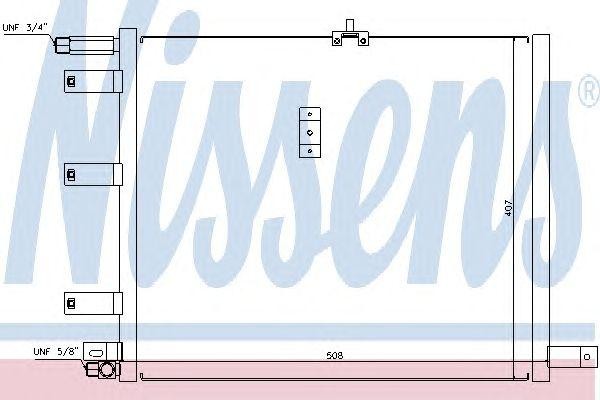 Конденсатор, кондиционер 94300 NISSENS