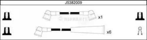 Ккомплект проводов зажигания J5382009 H B JAKOPARTS NIPPARTS