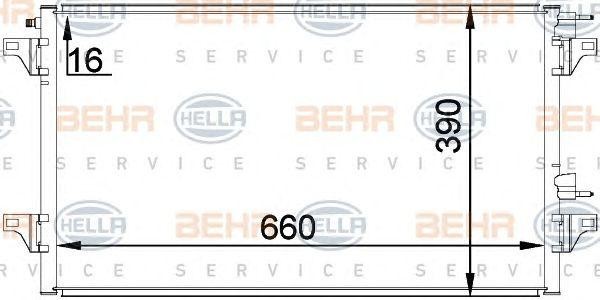 Конденсатор, кондиционер 8FC 351 300-341 HELLA