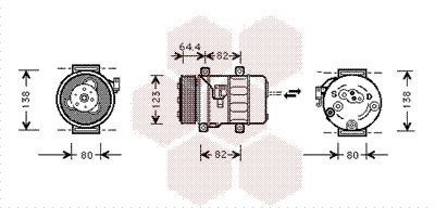 Компрессор, кондиционер 5900K113 VAN WEZEL