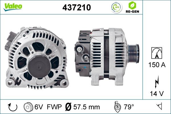Генератор 437210 VALEO PHC