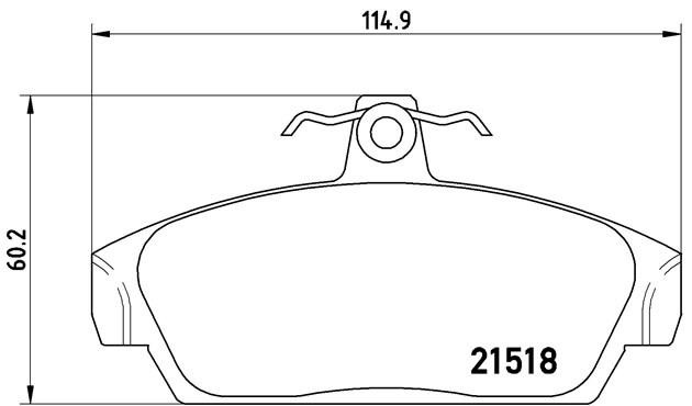 Комплект тормозных колодок, диско P52015 BREMBO