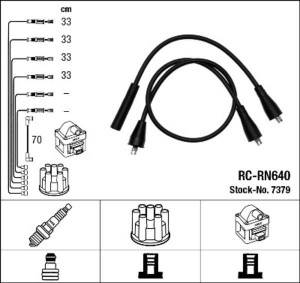 Ккомплект проводов зажигания RCRN640 NGK NTK