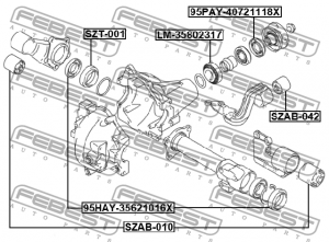Сайлентблок SZAB-042 FEBEST