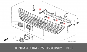 Деталь 75105SX0N02 HONDA