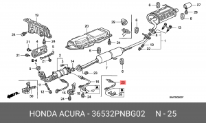 Лямбда-зонд 36532PNBG02 HONDA
