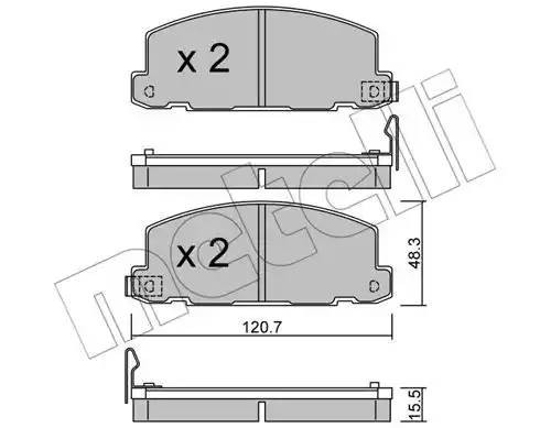 Комплект тормозных колодок, диско 2203600 METELLI