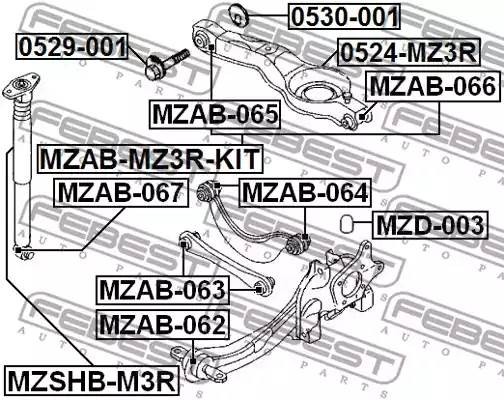 Сайлентблок MZAB062 FEBEST