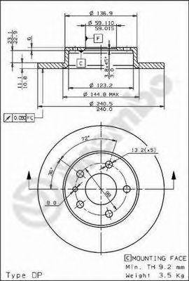 Тормозной диск 08.5085.21 BREMBO
