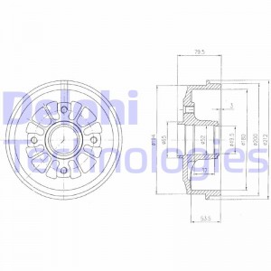 Тормозной барабан BF270 DELPHI