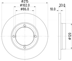 Тормозной диск MDC713 MINTEX
