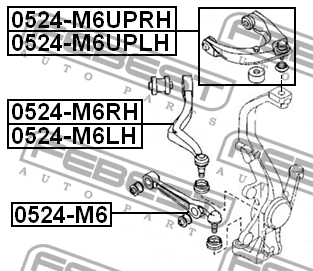 Рычаг подвески 0524-M6 FEBEST