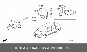 Брызговик 74551SNB000 HONDA