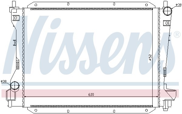 Радиатор, охлаждение двигател 66703 NISSENS