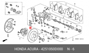 Тормозной диск 42510S0D000 HONDA