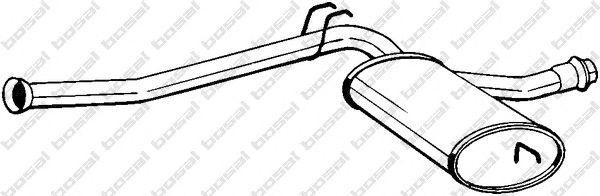 Средний глушитель выхлопных газов 283081 BOSAL