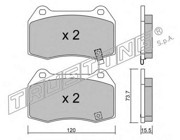 Комплект тормозных колодок, диско 754.0 TRUSTING