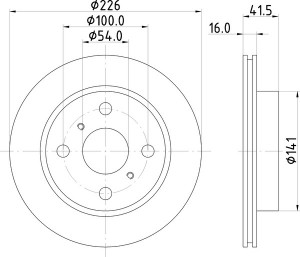Тормозной диск MDC727 MINTEX