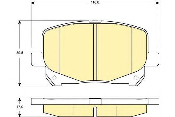 Комплект тормозных колодок, диско 6132489 GIRLING