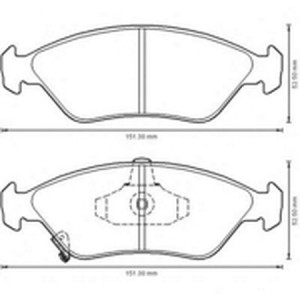 Комплект тормозных колодок, диско 572531B BENDIX JURID
