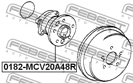 Ступица колеса 0182-MCV20A48R FEBEST
