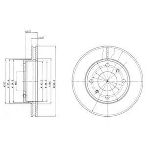 Тормозной диск BG2395 DELPHI