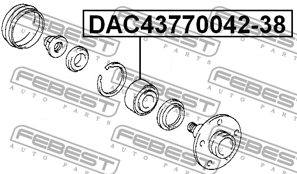 Подшипник ступицы колеса DAC43770042-38 FEBEST