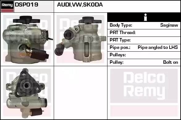 Гидравлический насос, рулевое управление DSP019 DELCO REMY