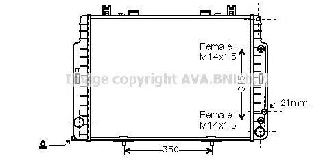 Радиатор охлаждения ДВС MSA2131 AVA