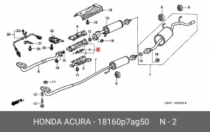 Катализатор 18160P7AG50 HONDA