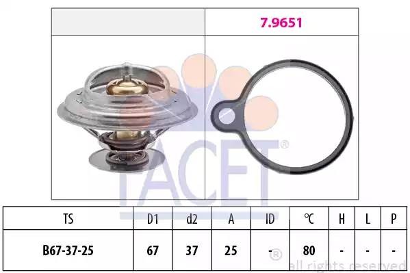 Термостат, охлаждающая жидкость 7.8613 FACET