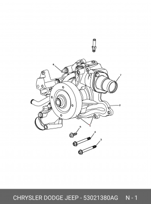 Водяной насос 53021 380AG CHRYSLER