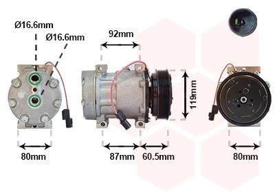 Компрессор, кондиционер 5900K101 VAN WEZEL