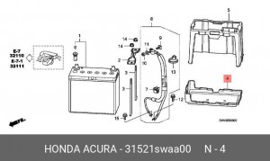 Поддон аккумуляторной батареи 31521SWAA00 HONDA