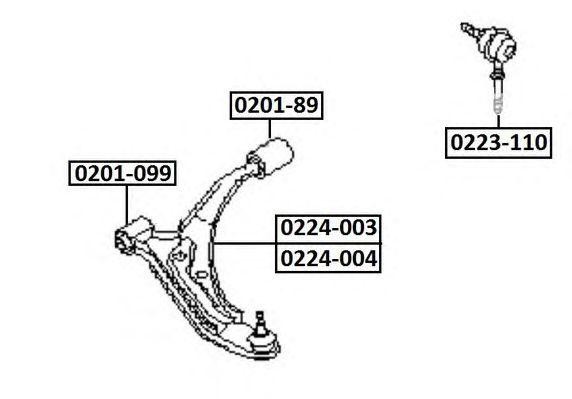 Рычаг подвески 0224-004 ASVA