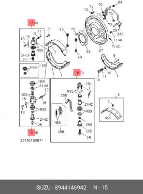 Колесный тормозной цилиндр 8-94414-694-2 ISUZU