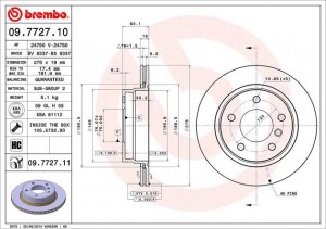 Тормозной диск 09.7727.10 BREMBO