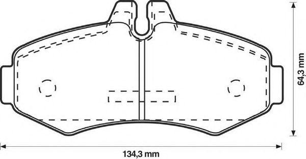 Комплект тормозных колодок, диско 571946B BENDIX JURID