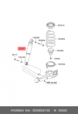 Амортизатор подвески 553000X100 HYUNDAI KIA