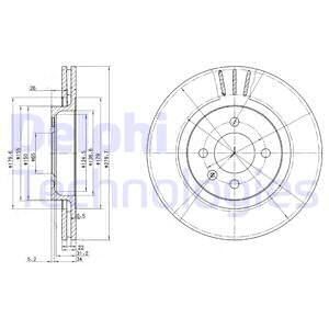Тормозной диск BG2712 DELPHI