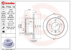 Тормозной диск 08.7724.10 BREMBO